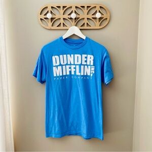 The Office Dunder Mifflin Inc Tee Shirt Blue Sz Medium